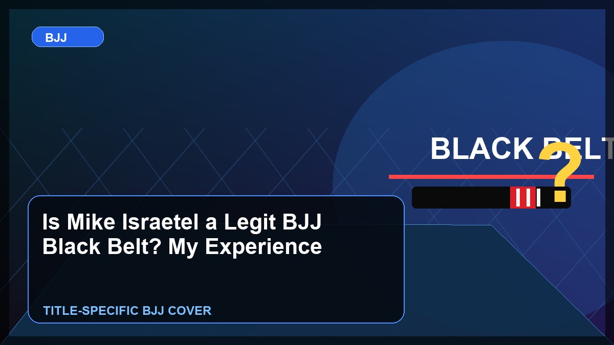 Is Mike Israetel a Legit BJJ Black Belt? My Experience