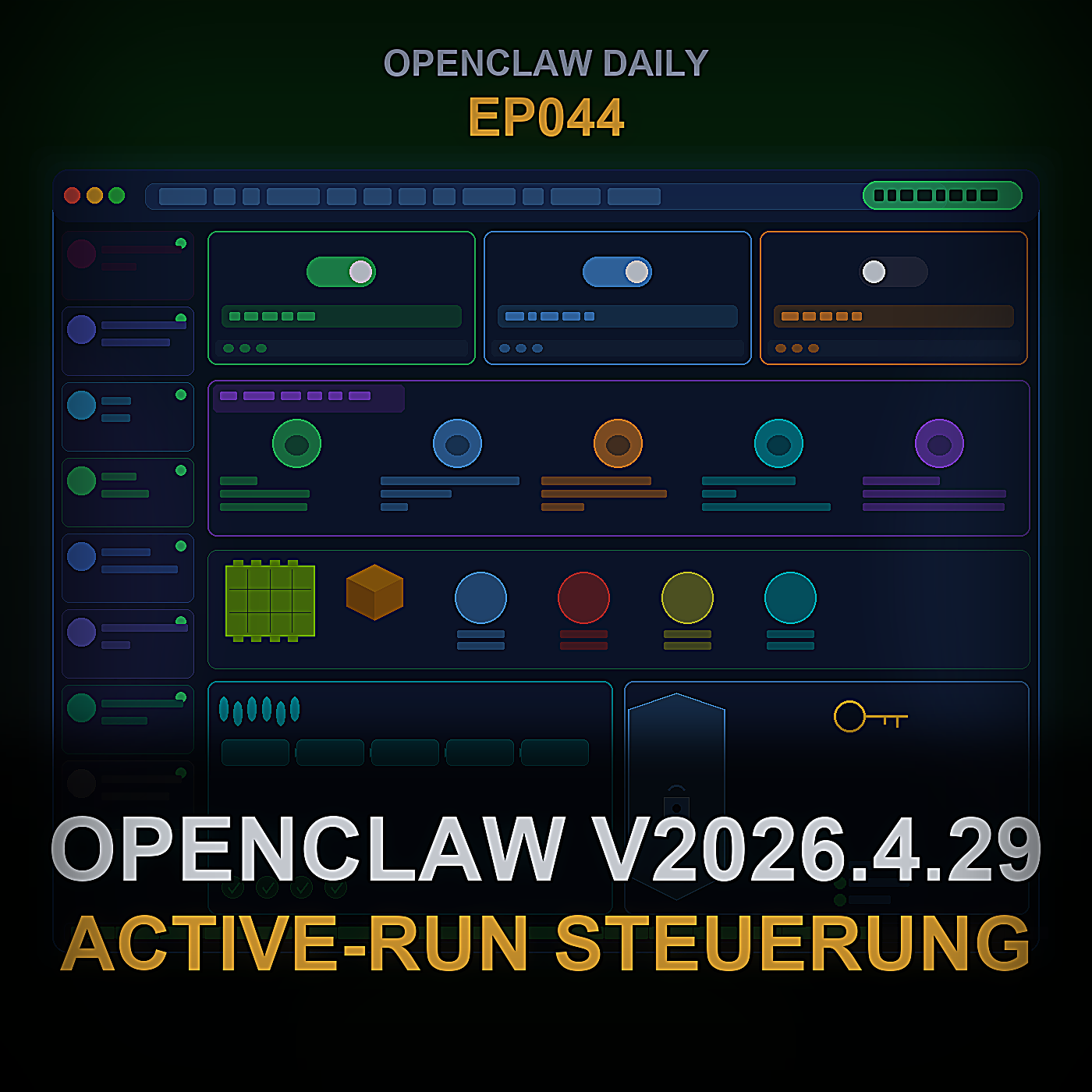 OpenClaw v2026.4.29 – Active-Run-Steuerung, Personenbewusstes Gedächtnis, Modellherkunft und Kontosicherheit — Episode 44 cover art
