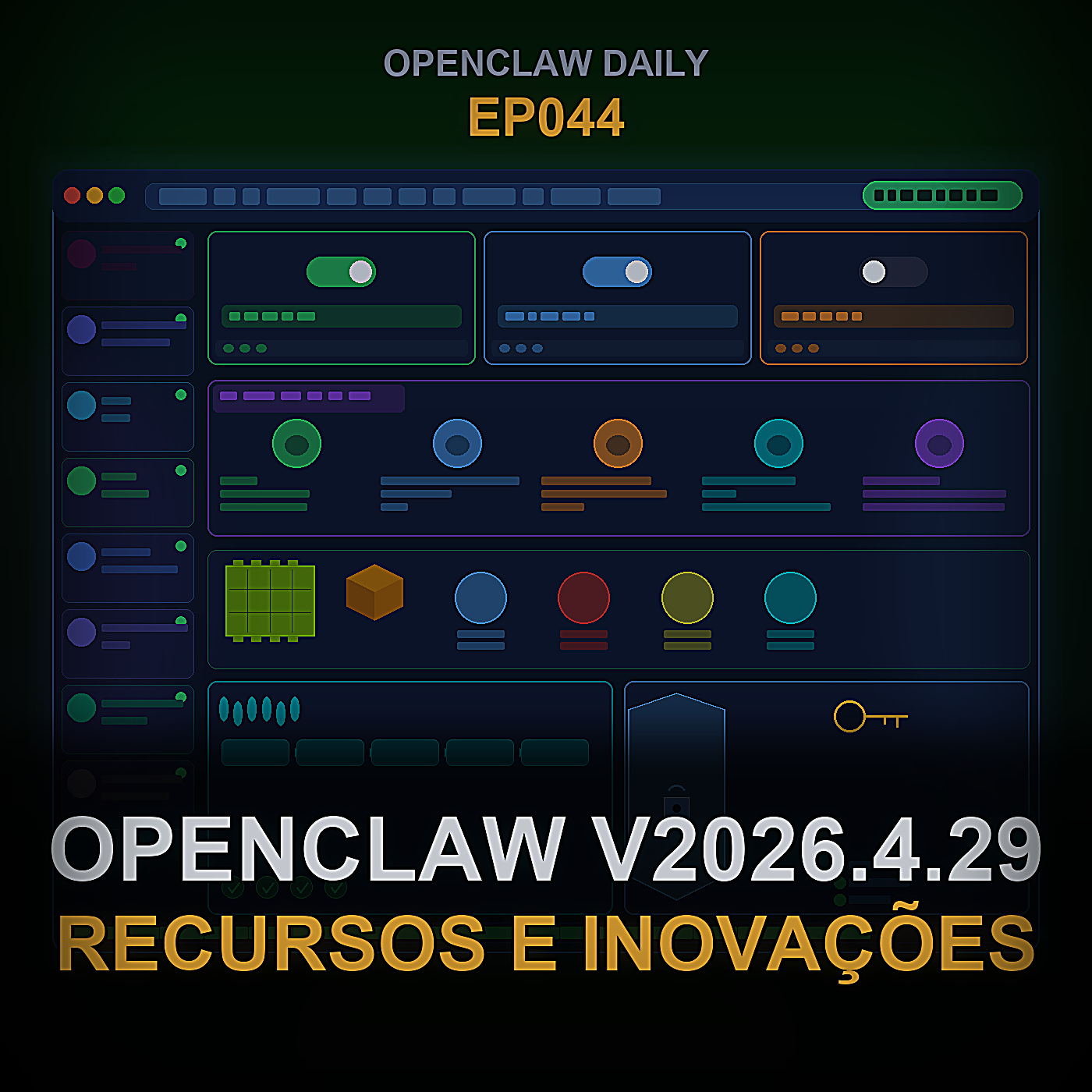 OpenClaw v2026.4.29, Active-Run Steering, Memória Consciente de Pessoas, Model Provenance e Segurança de Conta — Episode 44 cover art