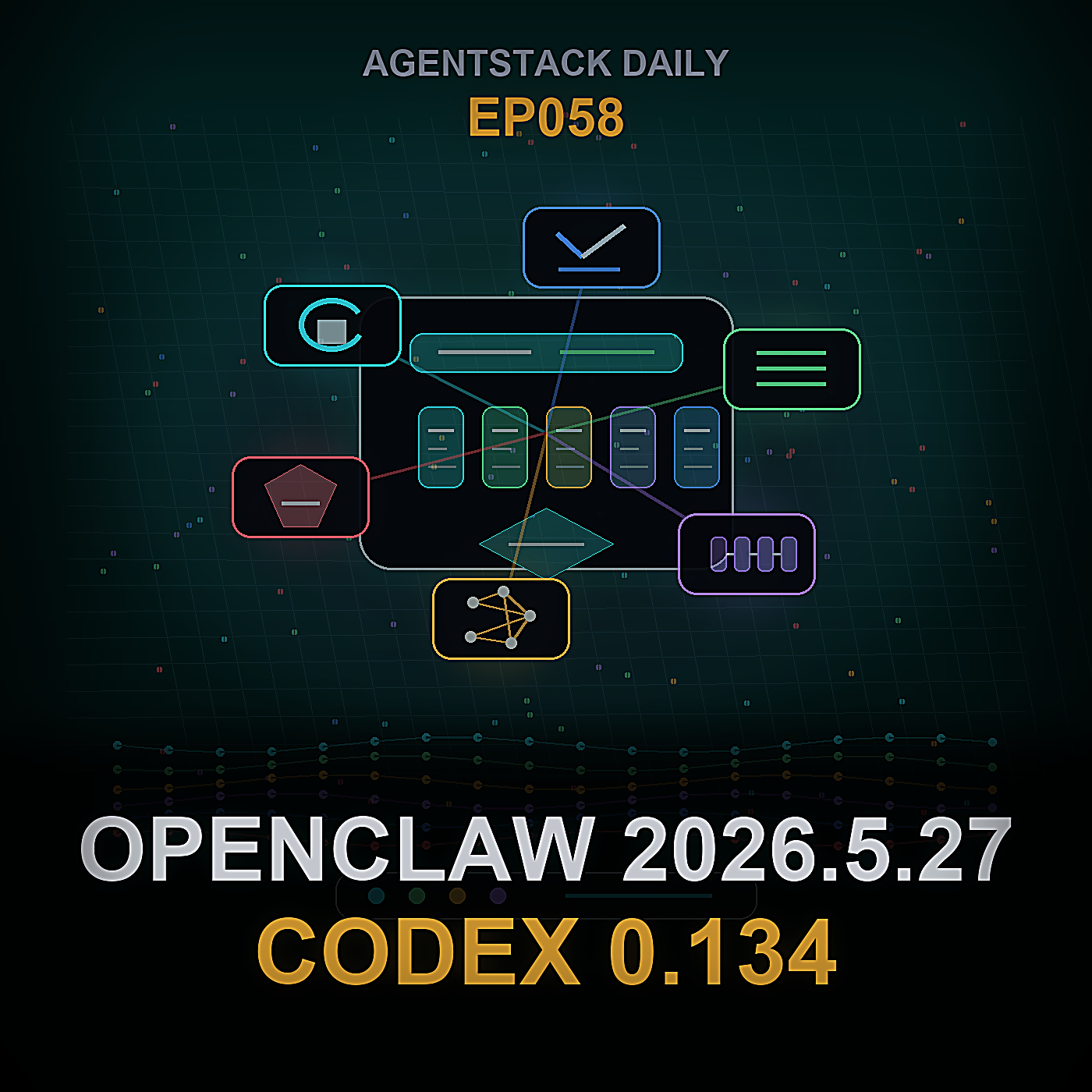 OpenClaw 2026.5.27, Codex 0.134, Claude Code 2.1.153, MCP Gateways, Lokale Code-Graphen und Private Agentensteuerung — Episode 58 cover art