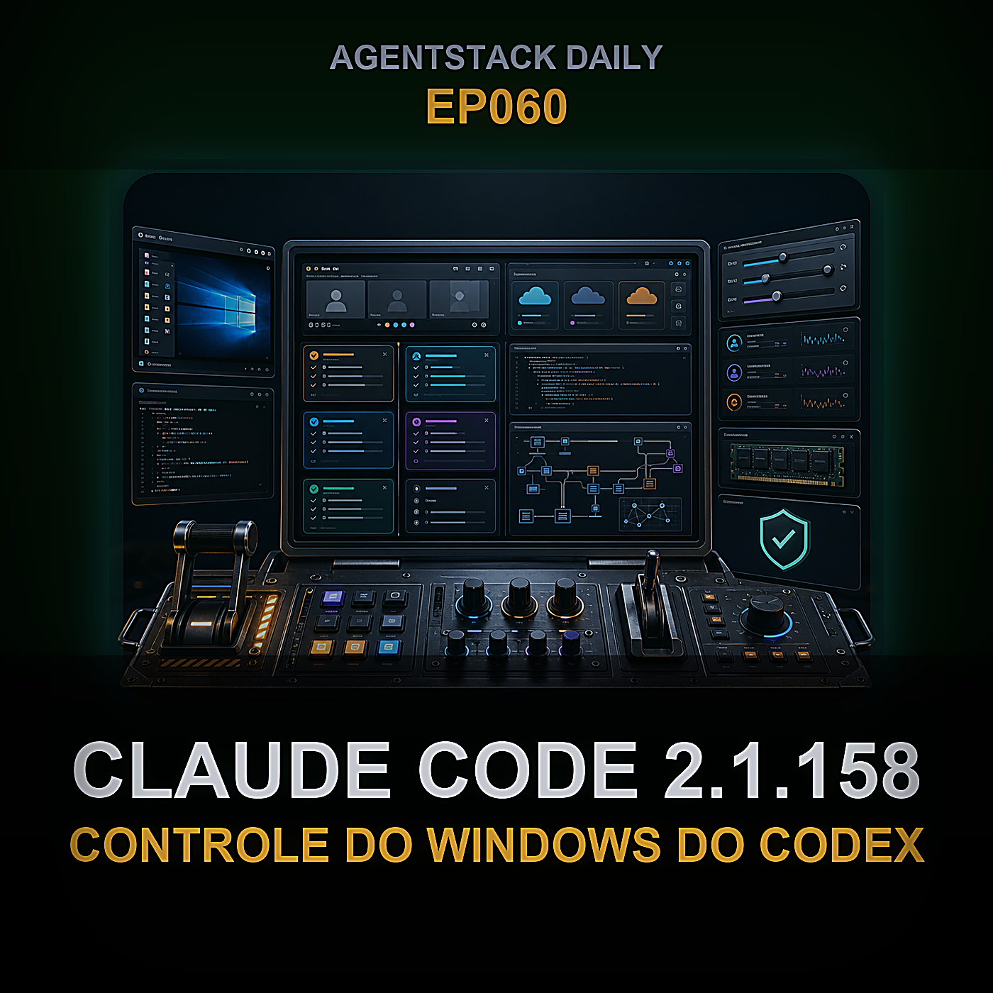 Claude Code 2.1.158, Controle do Windows do Codex, Instruções de Runtime e Memória Local do Agente — Episode 60 cover art
