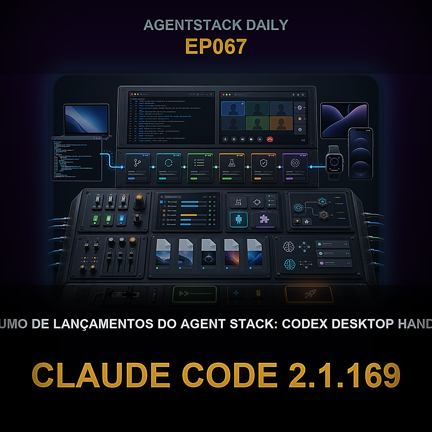 Resumo de Lançamentos do Agent Stack: Codex Desktop Handoff, Claude Code 2.1.169, MCP Spec RC e a Linha Principal Qwen3.7 — Episode 67 cover art