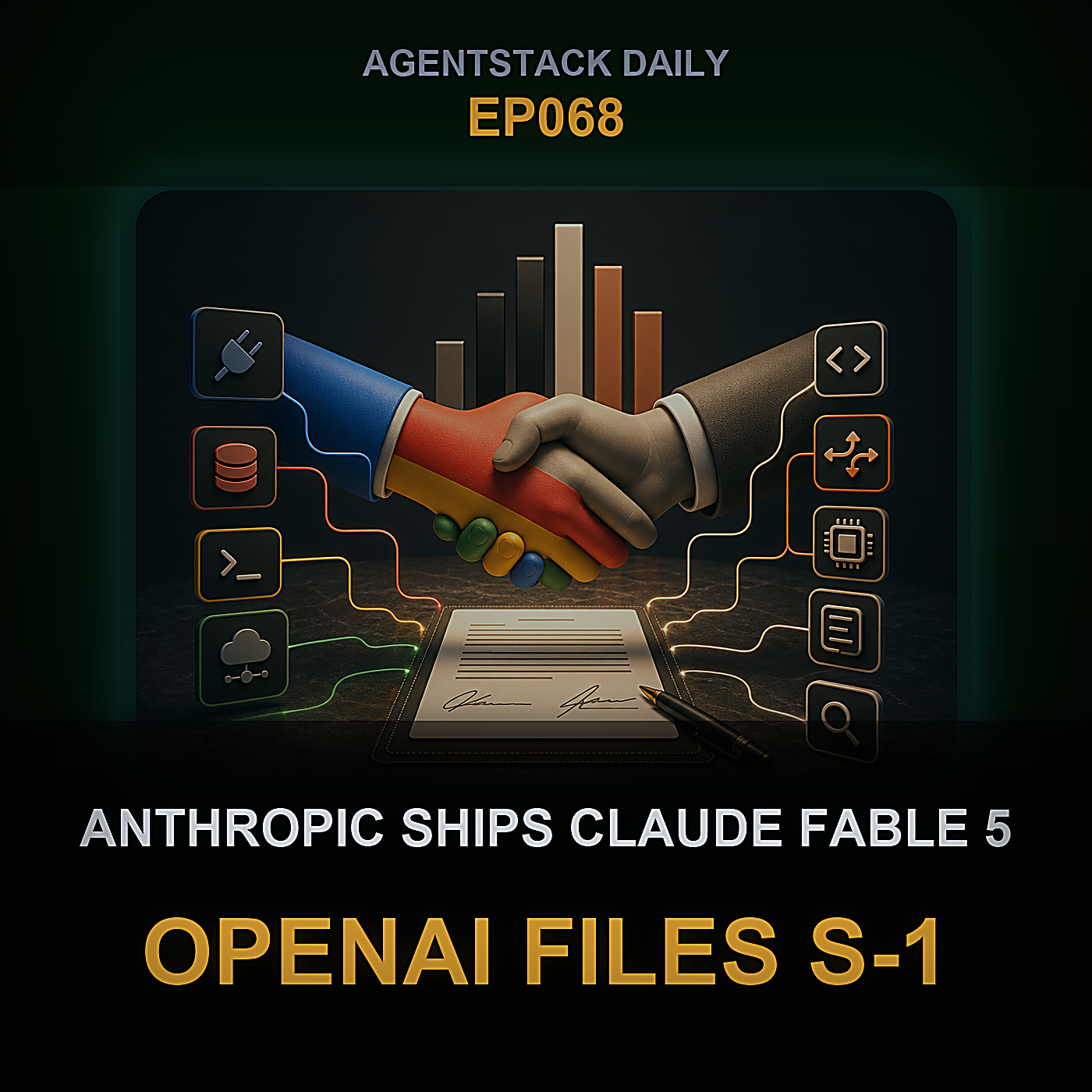 OpenClaw v2026.6.5, Codex rust-v0.139.0, Claude Fable 5, Apple on Gemini, DeepSeek V4 Pro — Episode 68 cover art
