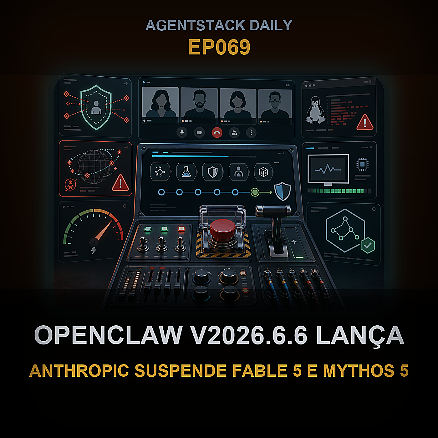 OpenClaw v2026.6.6 Lança, Anthropic Suspende Fable 5 e Mythos 5, DeepSeek R1 Reproduzido Abertamente — Episode 69 cover art