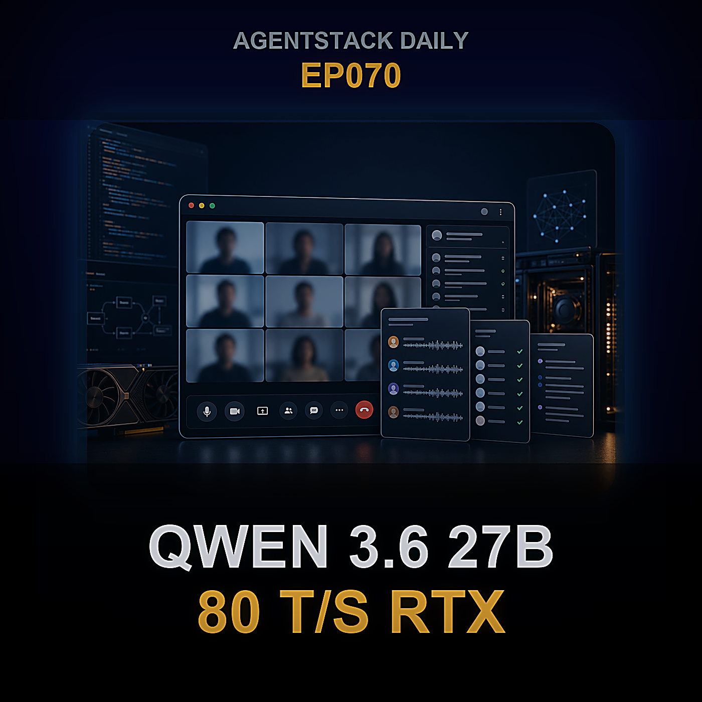 Qwen 3.6 27B erreicht 80 t/s auf gemischter RTX-Hardware, Codex öffnet sich für OSS, Fable 5 ausgesetzt — Episode 70 cover art