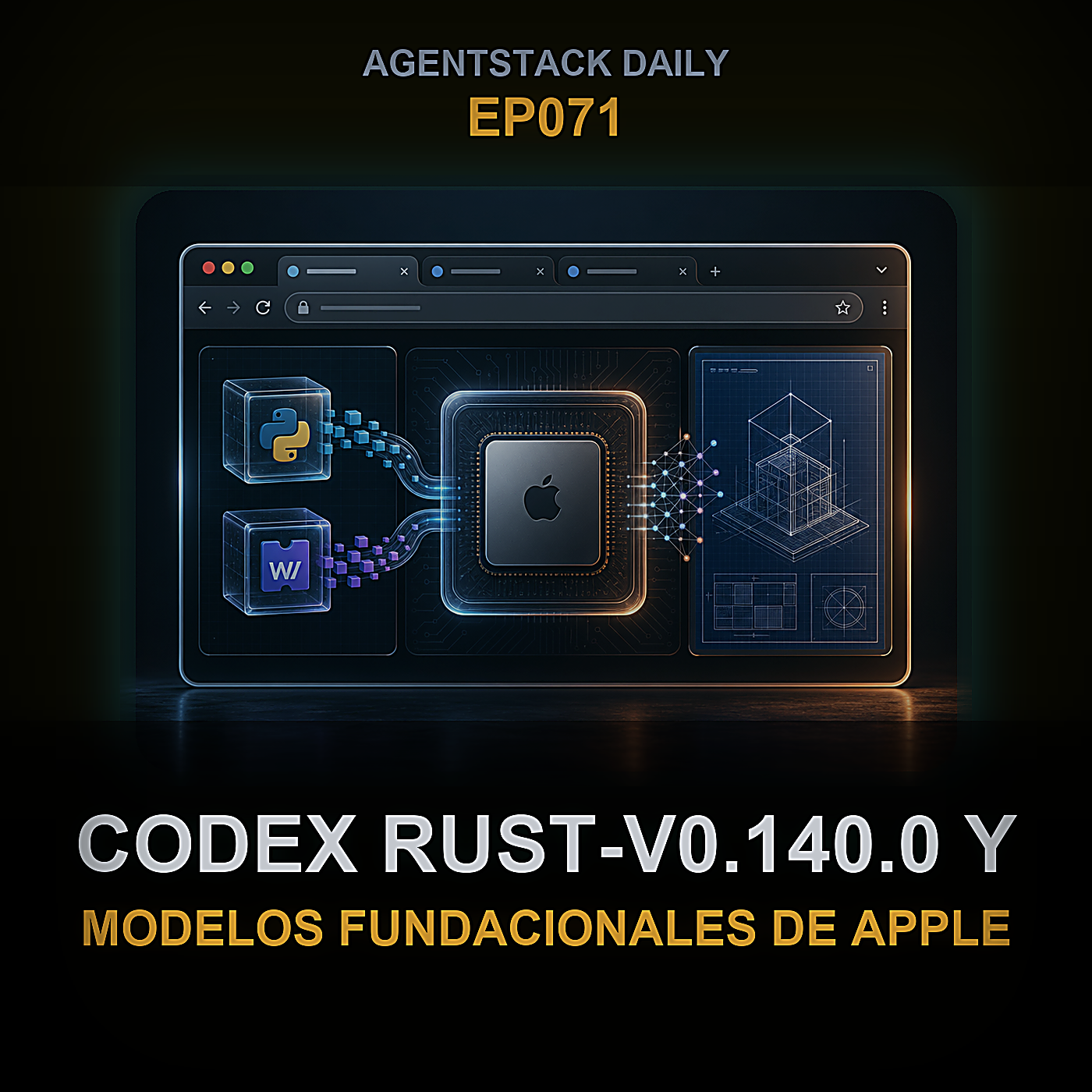 Codex rust-v0.140.0 y modelos fundacionales de Apple — Episode 71 cover art