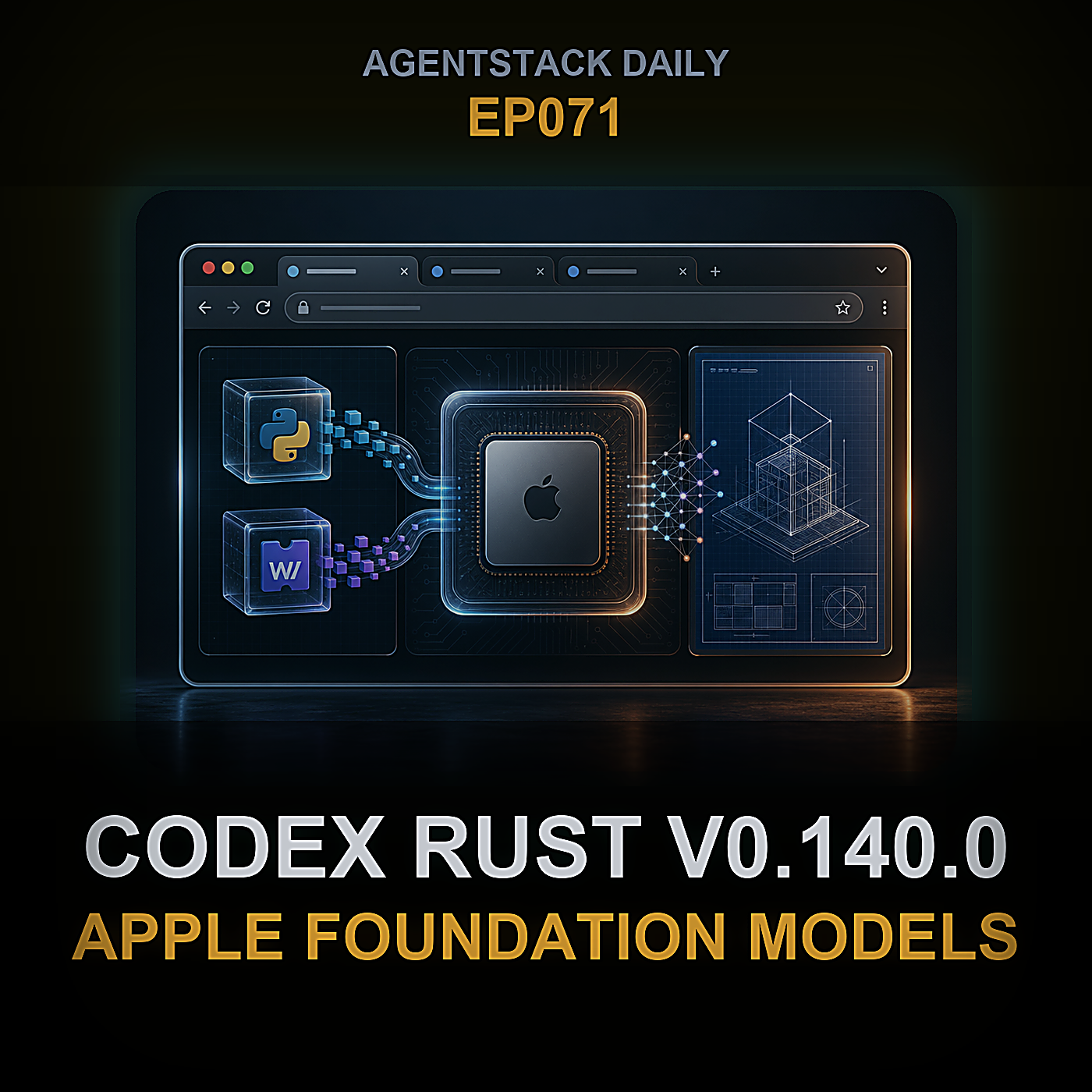 Codex rust-v0.140.0 e Apple Foundation Models — Episode 71 cover art