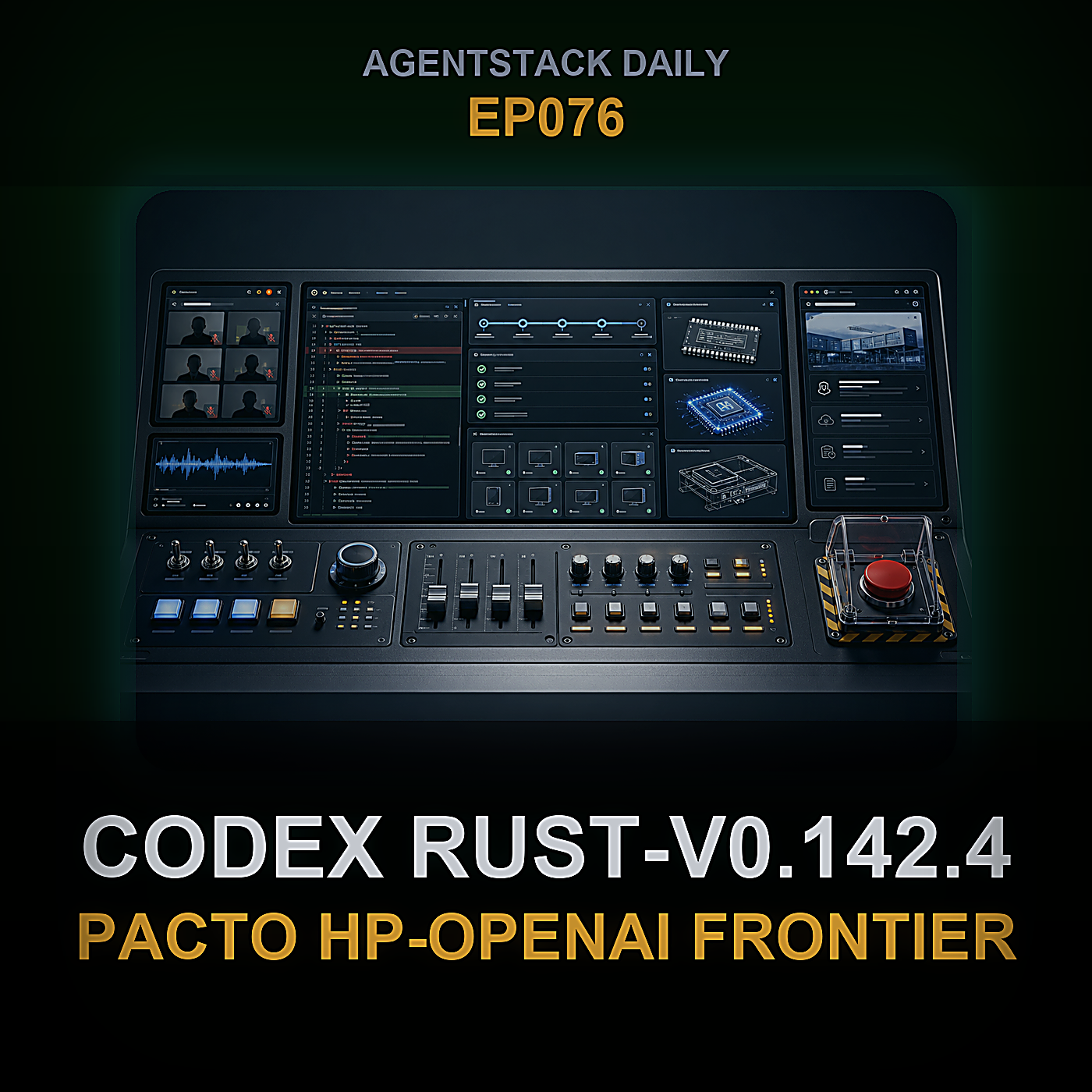Codex rust-v0.142.4, pacto HP-OpenAI Frontier, aposta de memória de IA da Micron, agente de câncer Claude — Episode 76 cover art