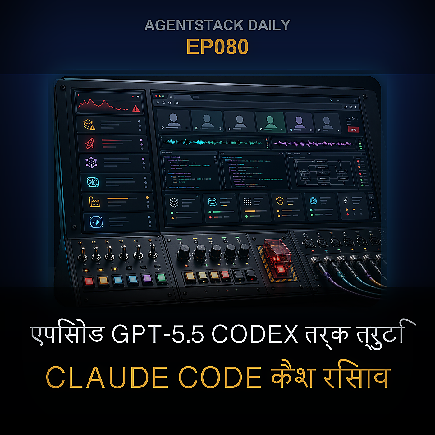 GPT-5.5 Codex तर्क त्रुटि, Claude Code कैश रिसाव, Mistral 1.5 उतरा — Episode 80 cover art