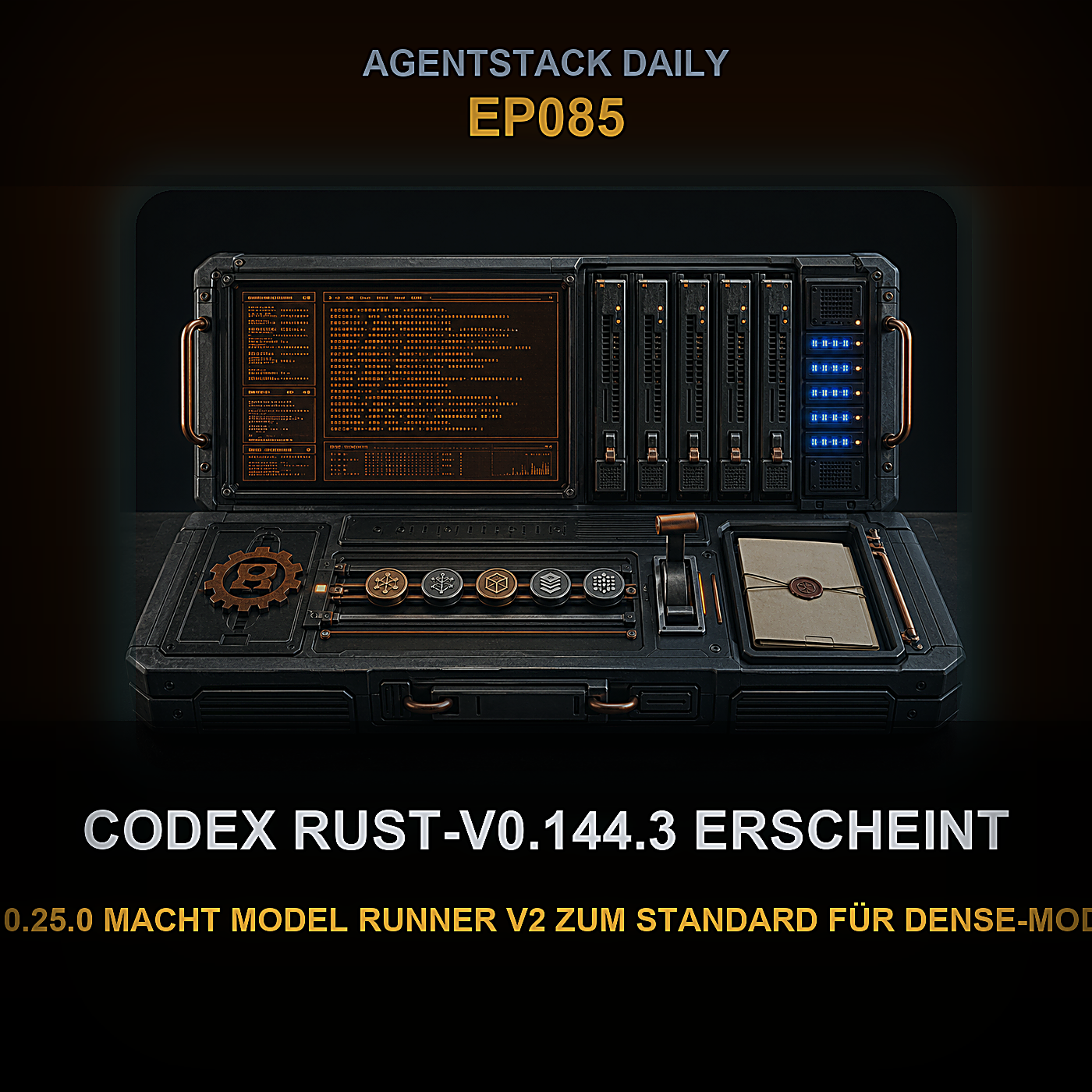 Codex rust-v0.144.3 erscheint, vLLM 0.25.0 macht Model Runner V2 zum Standard für Dense-Modelle, Apple verklagt OpenAI — Episode 85 cover art