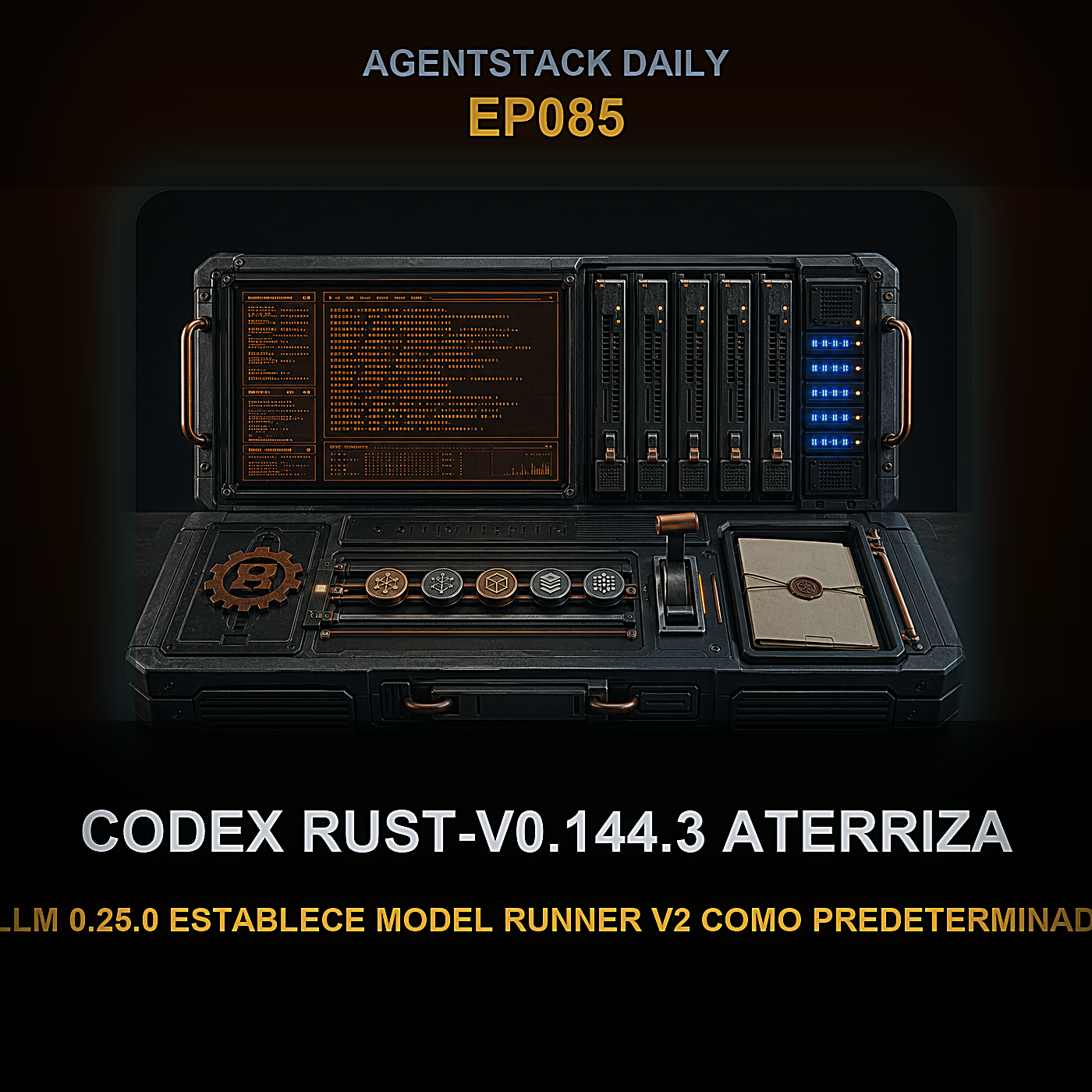 Codex rust-v0.144.3 aterriza, vLLM 0.25.0 establece Model Runner V2 como predeterminado, Apple demanda a OpenAI — Episode 85 cover art