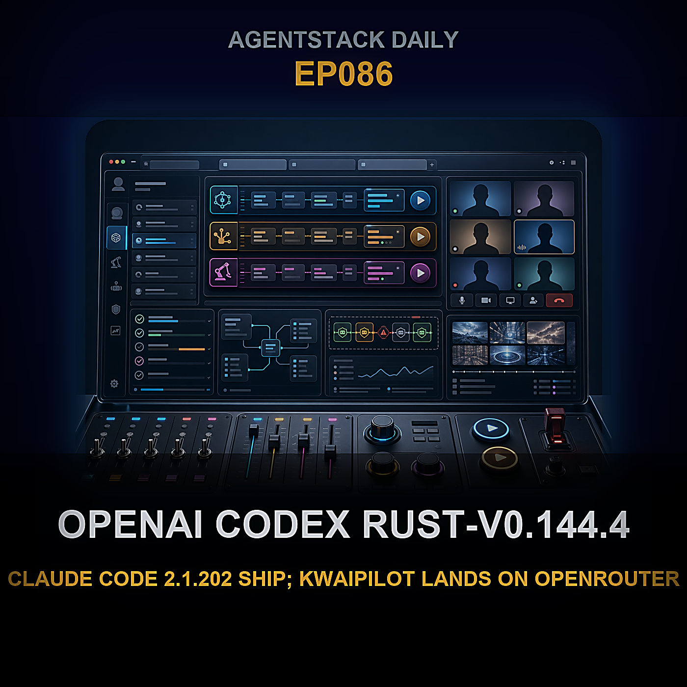 OpenClaw v2026.7.1, OpenAI Codex rust-v0.144.4, Claude Code 2.1.202 Ship; Kwaipilot Lands on OpenRouter — Episode 86 cover art
