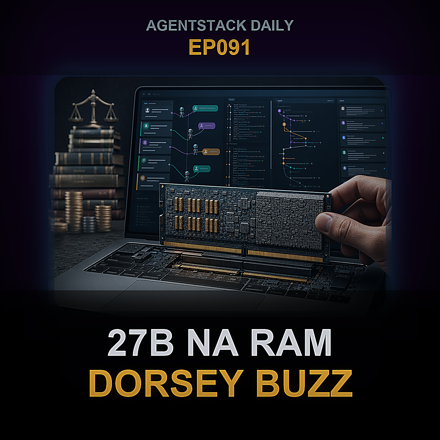 Modelo de 27B Parâmetros Open-Weight Agora Cabe na RAM do Laptop, Dorsey Lança Buzz, Anthropic Resolve Caso de US$ 1,5 Bilhão — Episode 91 cover art