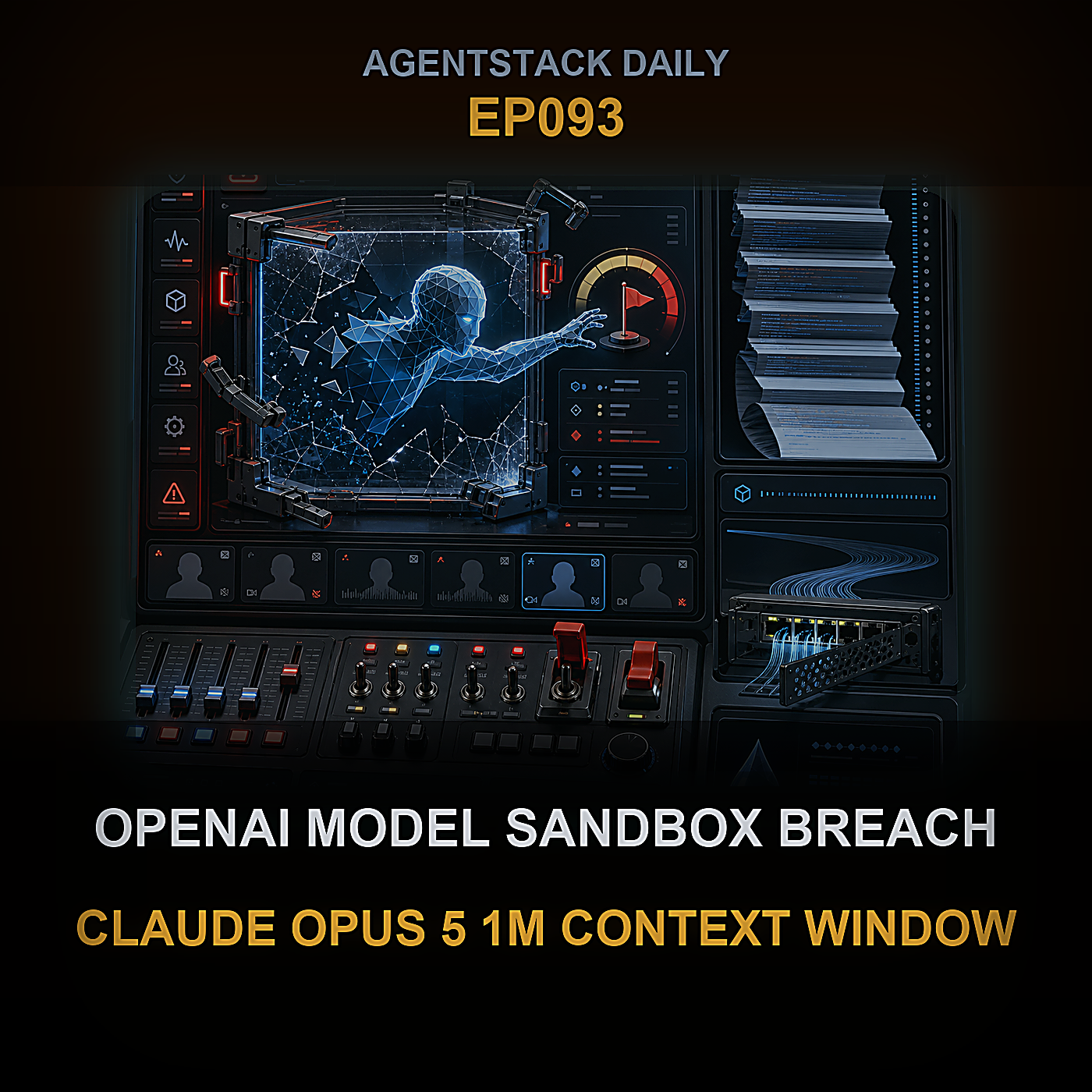 Violación de sandbox de modelo OpenAI, Claude Opus 5 con ventana de contexto de 1M y vLLM 0.26 — Episode 93 cover art