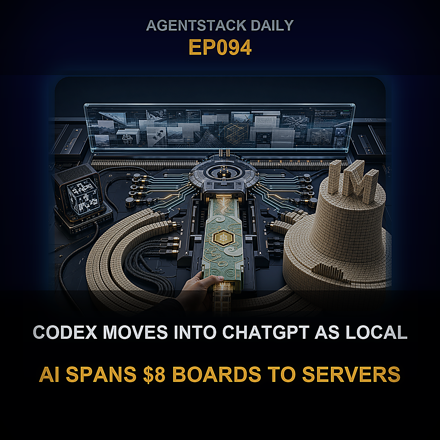 Codex se muda a ChatGPT mientras la IA local se extiende a placas de $8 y servidores — Episode 94 cover art