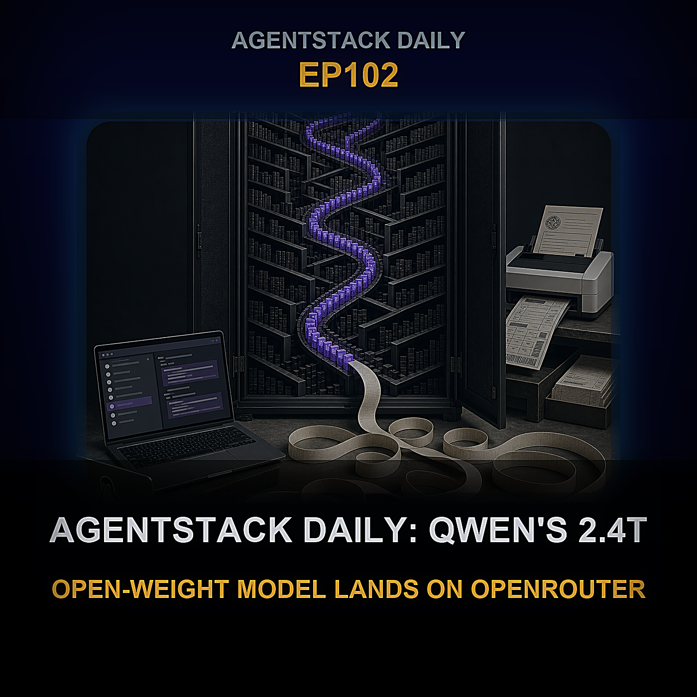 AgentStack Diário: Modelo Qwen 2.4T de Peso Aberto Chega ao OpenRouter — Episode 102 cover art