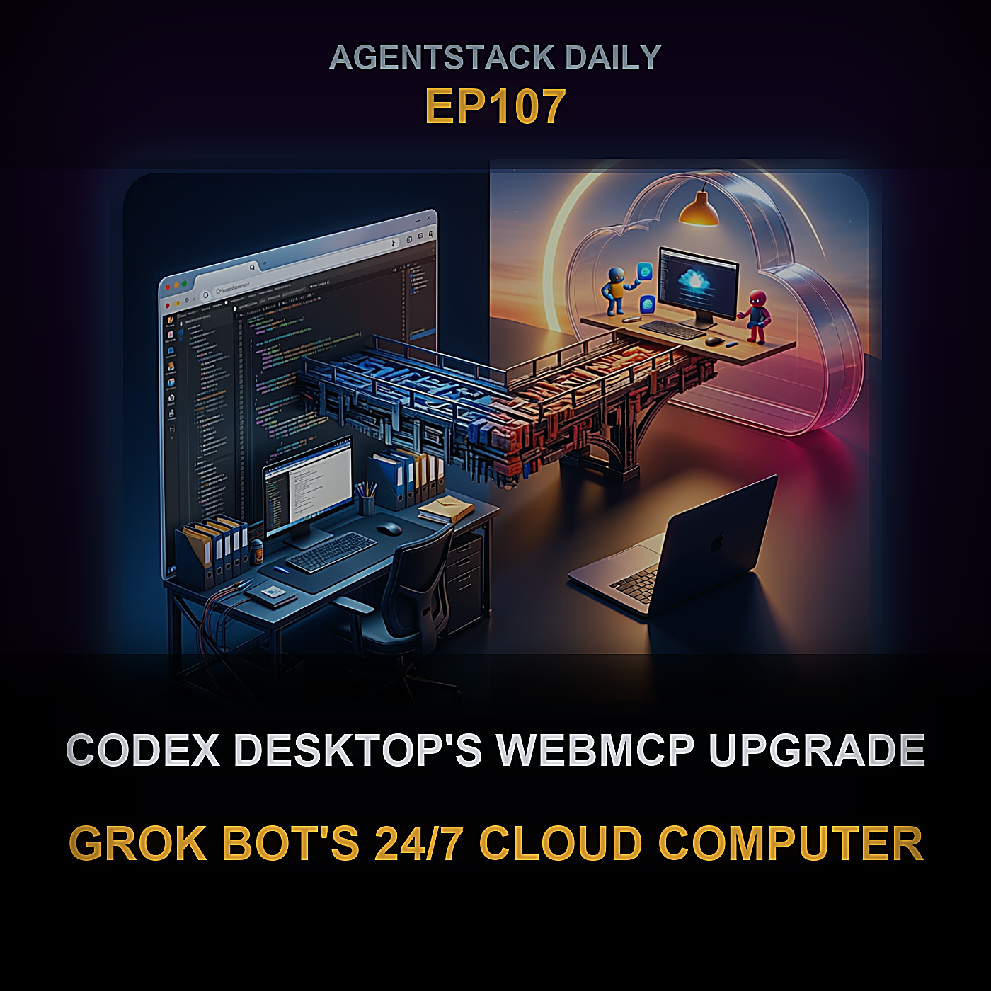Codex Desktop's WebMCP Upgrade and Grok Bot's 24/7 Cloud Computer — Episode 107 cover art