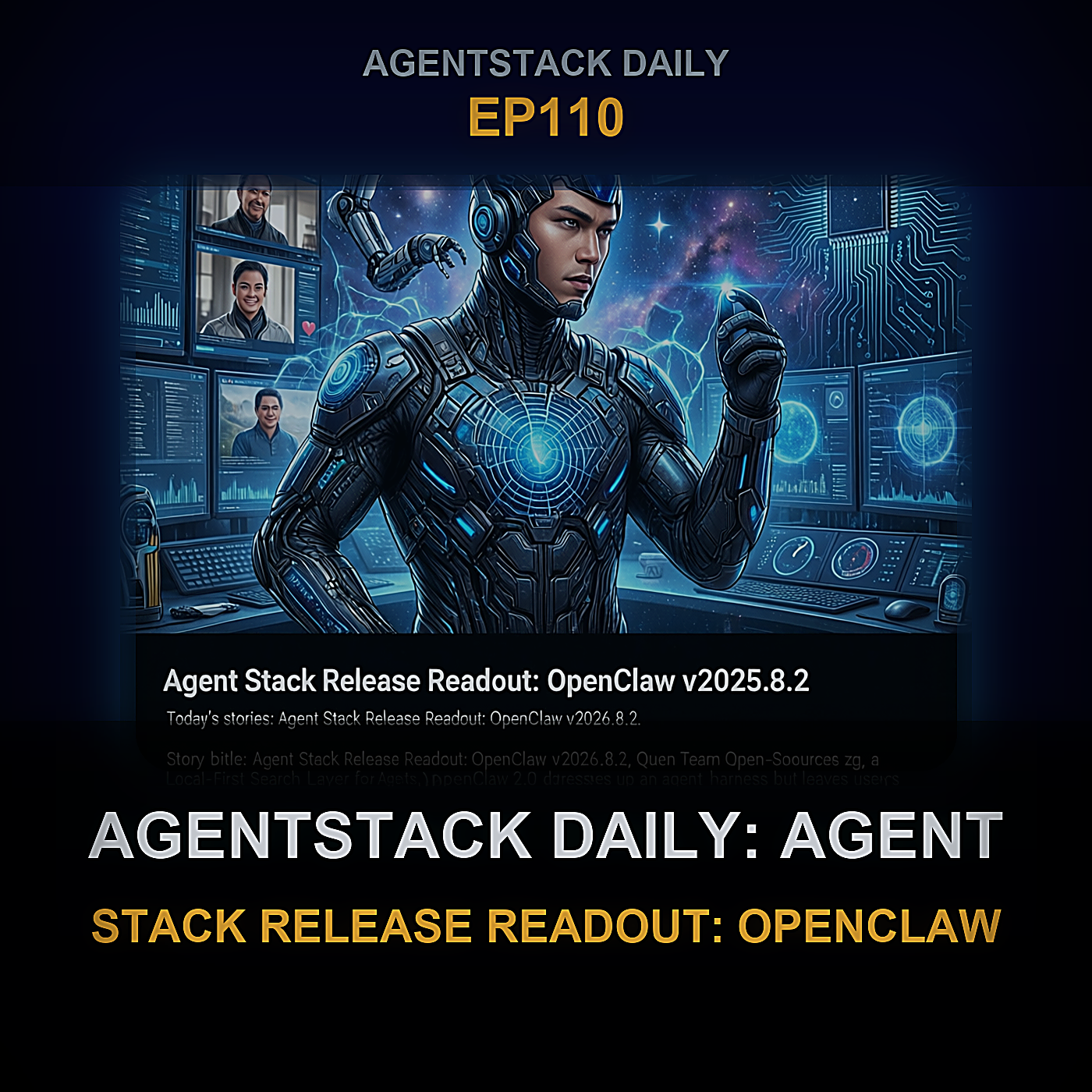 AgentStack Daily: Agent Stack Release Readout: OpenClaw v2026.8.2 — Episode 110 cover art