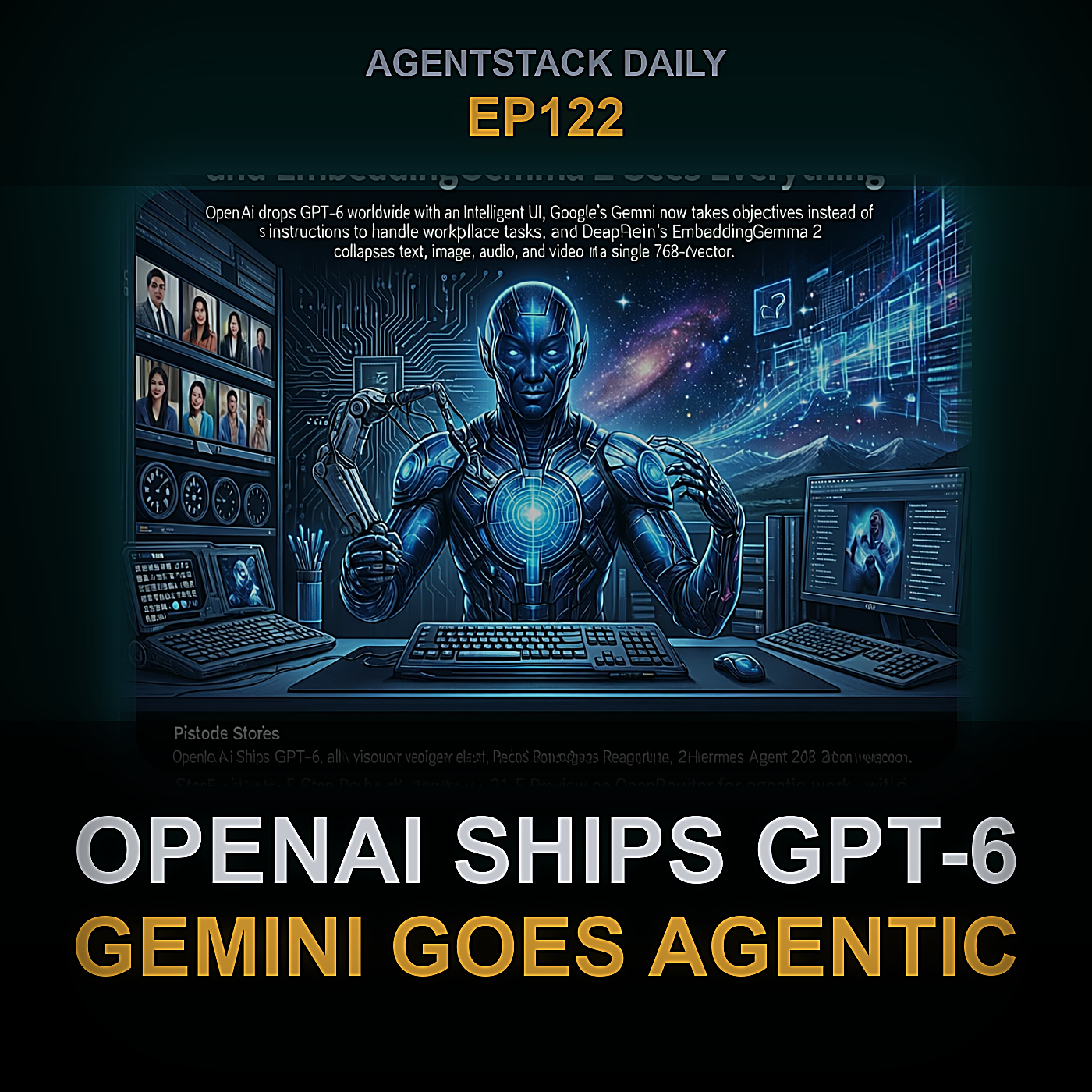 OpenAI liefert GPT-6 aus, Gemini wird agentisch und EmbeddingGemma 2 sieht alles — Episode 122 cover art